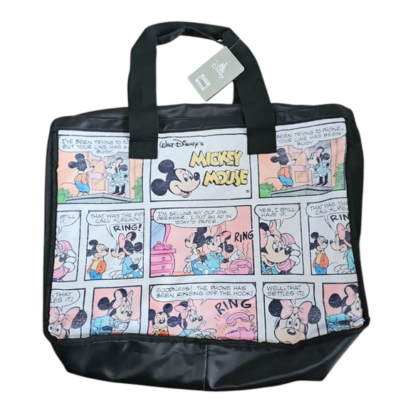 Disney Handbags - Disney Store - Comic Strip Screen Art - Large Tote Bag - Mickey Minnie - NWT